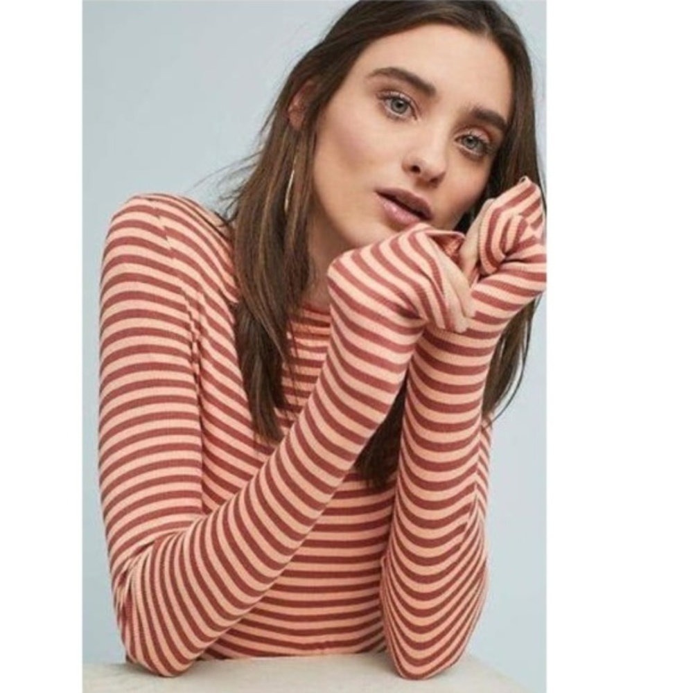 NWOT Anthropologie Long Sleeved Striped Top - S